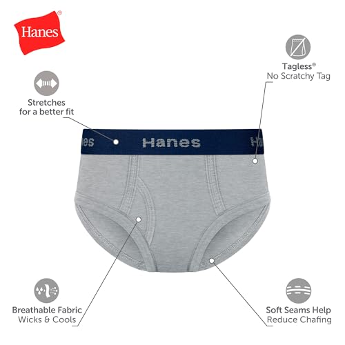Hanes Unisex Baby Underwear Briefs Pack, 12-Pack, Cotton-Stretch Brief Underwear for Toddler Boys, Soft 4-Way Stretch — view 2