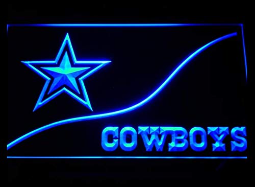 Football Fans Dallas Sports Fans LED Neon Light Sign Man Cave 12x8Inch (Team)
