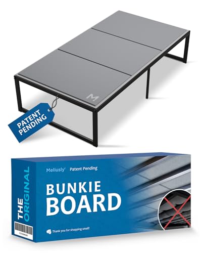 Meliusly Premium 10mm Bunkie Board Twin Size (38x75'') Patent Pending Low Profile Bed Board Design - Breathable, Noise Minimizing, Moisture Resistant Bunkieboards, Low Profile Bed Support