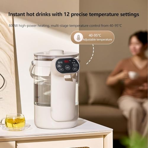 Dispensador de agua de cristal de 3 litros con diseño minimalista y control de temperatura preciso 3