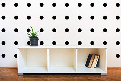 Miniatura 5 de Calcomanías de pared con puntos negros, 2 pulgadas, 100 unidades (negro mate)