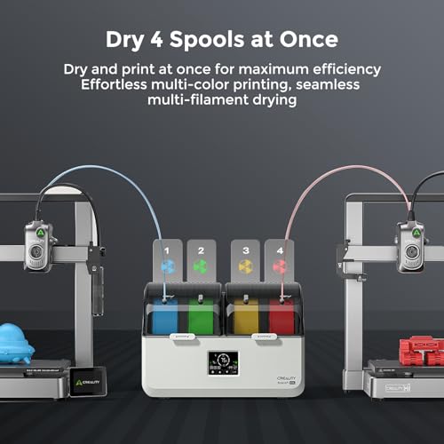 Image of Creality Filament Dryer Box 4 Spools, Space Pi X4L Filament Storage Box, 200W PTC Heats Up to 75C, Fast Drying Dual Heating Chambers, Moisture-Free Storage, for PLA, PETG, TPU, ABS