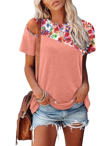 KISSMODA Summer Short Sleeve T Shirt Loose Fit Casual Dressy Women Top 2025 Trendy Ladies Fashion Blouses(S-3XL)