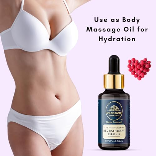 Image of 100% Pure Red Raspberry Seed Oil (Rubus idaeus) Cold Pressed for Face, Skin, Hair & Body (30ml)