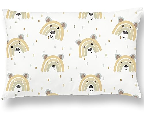 Almohada Infantil con Funda 33x45 cm de Algodón OEKO-TEX y GOTS - 10 colores disponibles - Cojín para Bebés para Siestas en la Guardería, Escuela y Viajes - Lavable en la Lavadora - Hipoalergénico