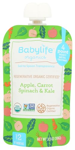 Babylife Organics Stage 2 Organic Baby Food - Apple, Carrot, Spin...