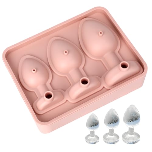 Eiswürfelform Silikon Plug Eiswürfelform for Butt Plug, Analplug Eis Schale, Eiswürfel form Lustig für Bar Cocktails Whiskey Kaffee Tee, Kreative Eiswürfelschale Neuheit Geschenk（Rosa）