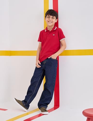 Image of Amazon Brand - Symbol Boys Cotton Baggy Fit Jeans | Casual Denim | Age 6-14 Years