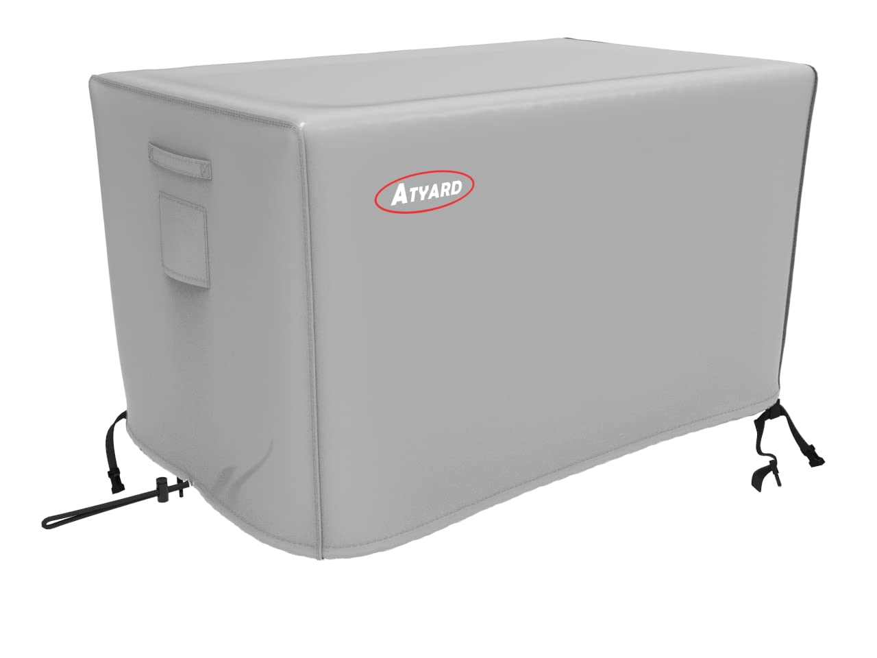 ATYARDGas Fire Pit Cover Rectangular 42x24x24 inch - Waterproof Windproof Anti-UV Heavy Duty Patio Firepit Furniture Covers Gray