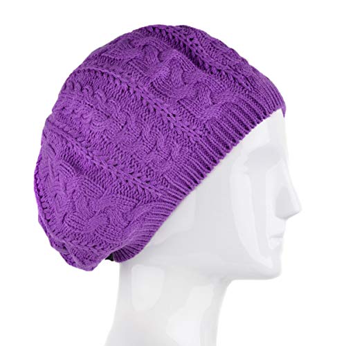 Image of Nollia Soft Knit Solid Color Beanie, Chic, and Lightweight Crochet Knitted Style Beanie Hat for Women, One Size Slouchy Hat