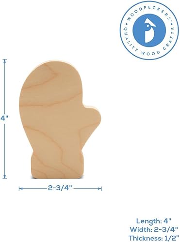 Miniatura 4 de Guante grueso de 4 pulgadas, paquete de 10 bandejas escalonadas de Navidad para decoración de tablón de anuncios y manualidades de invierno, por