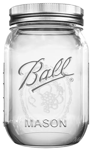 Essential Jars and Containers 5 SAVE Ball Mason Jar | 473 ml | Wide Mouth | Minimal and Multi-pur...