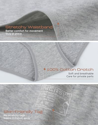 Image of INNERSY Womens Underwear Cotton Hipster Panties Regular & Plus Size 6-Pack