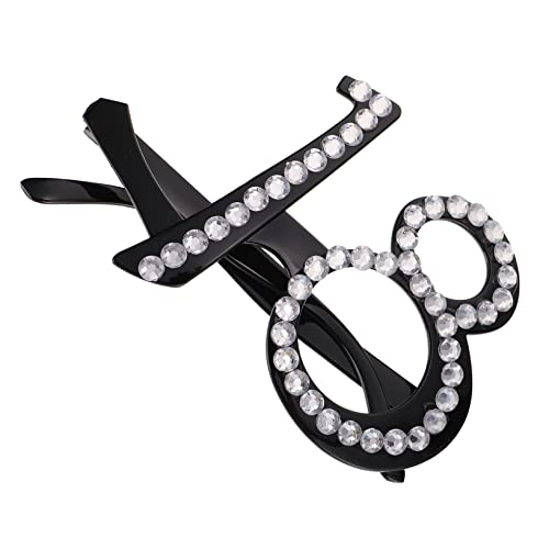 Alipis Number Crystal Birthday Glasses Ornament Glasses for Birthdayes Celebration