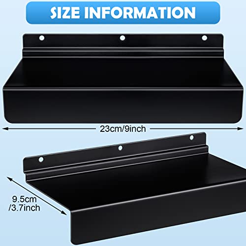 Oudain Metal Slat Wall Shelves Slatwall Accessories Slat Wall Shelves And Fixtures Heavy Duty Slatwall Shelf Shelves For Wall Home Shoe Stores Boutiques Supplies 3.74 X 9.06 Inch (Black, 4 Pack) #TOP1