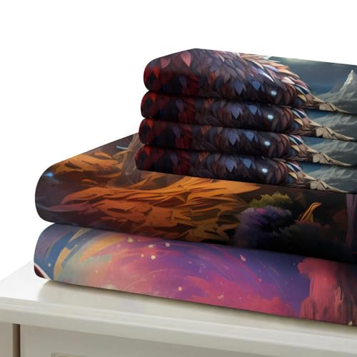 Housse de couette dragon hypoallergénique parure de lit douce avec fermeture éclair - 7