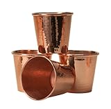 Sertodo Copper CC-12-4 Apa Cup, Hand Hammered 100% Pure Copper, 12 oz, Set of 4