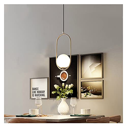 Lustre LED nordique moderne à tête unique pour salon et escalier