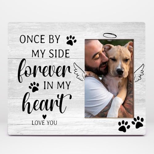 Pet Memorial Gifts Picture Frames,In Loving Memory Gifts,Pet Loss Sympathy Gift for Pet Owner Pet Lover,Once by My Side Forever in My Heart,Wall Tabletop 8×10 Picture Frames Pet Memorial Gifts Picture Frames,In Loving Memory Gifts,Pet Loss Sympathy Gift for Pet Owner Pet Lover,Once by My Side Forever in My Heart,Wall Tabletop 8×10 Picture Frames