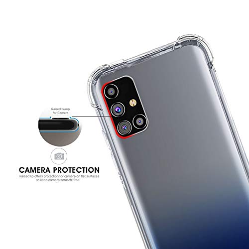 Image of TheGiftKart Transparent Crystal Clear Back Cover Case for Samsung Galaxy M31s | Shockproof Soft TPU Case | Cushioned Edges for Ultimate Protection Back Cover Case (TPU, Transparent)