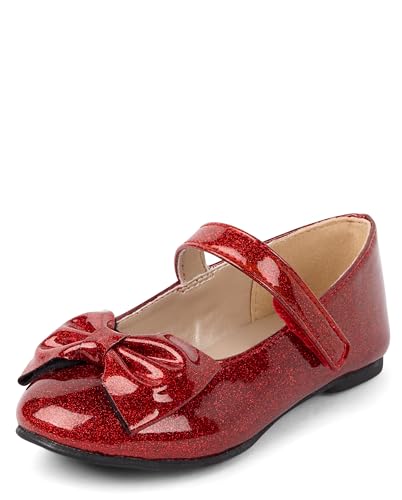 The Children's Place,Baby Girls and Toddler Closed Toe Ballet Flats,Red,9