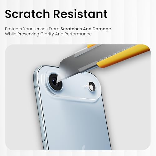 Image of CASEGEAR Clear Camera Lens Protector Compatible With iPhone Air | HD Clarity | Scratch Resistant | Complete Coverage | Easy Installation