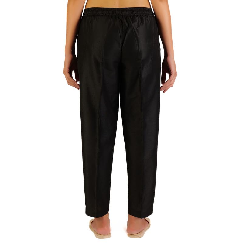 Image of Trouser Pants for Women,Stylish Trousers for Woman for Kurti Relaxed & Regular Straight fit Palazzo,Ethnic Bottom Formal Pants for Women Office wear Casual & Daily Use