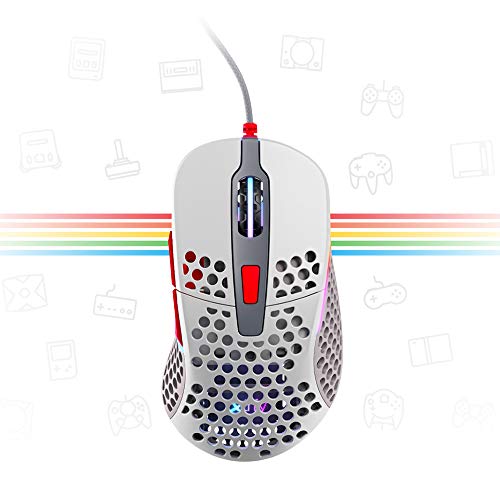 Souris légère rétro Xtrfy M4 RGB filaire alvéolée PC
