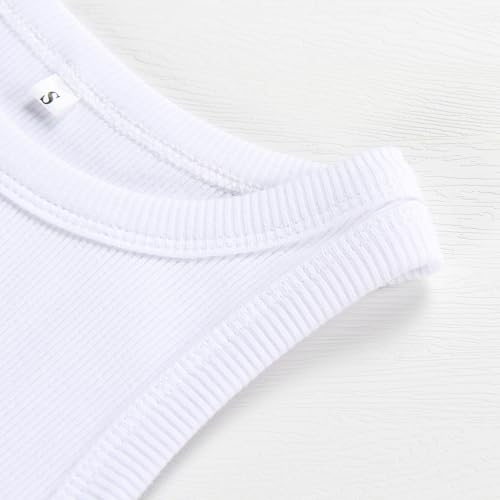 Artfish Women Casual Basic Sleeveless High Neck Rib-Knit Y2k Crop Tank Top4