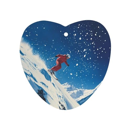 Kier Ski Snowy Sport Car Air Freshener Hanging Aromatherapy Tablets for Car Accessories Love form
