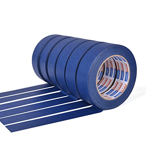 Image of ADHES Blue Painters Tape 2 inches Wide, Masking Tape for Painting, 6 Rolls x 2 Inches x 55 Yards, Paint Tape No Residue Outdoor Anti UV Multi Surface Use, Total 330 Yards