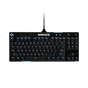 Logitech G PRO TKL Shroud Edition Mechanical Gaming Keyboard, QWERTY US International layout – Black