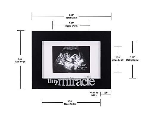 Malden International Designs Expressions Tiny Miracles Matted Picture Frame, 3X4/4X6, Black #TOP4