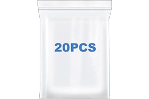 Essential 10" x 13" x 4 Mil Zipper Bags for Storage, 20-Pack