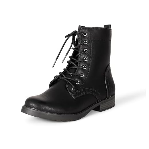 Amazon Essentials Bottes de combat à lacets pour femme, noir, pointure 45