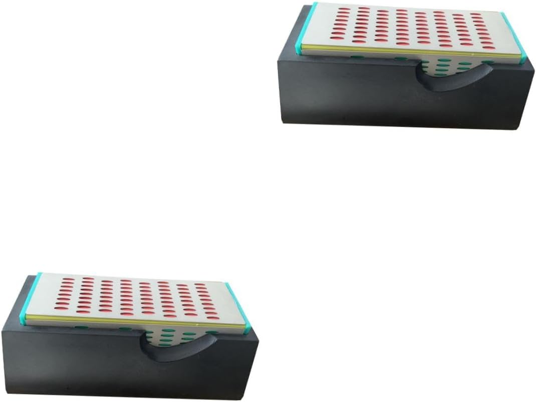 Luxshiny 2 pcs Extra Hard Diamond Sharpening Block Colorful Super Hard Sharpening Stone for Kitchenware and Cutlery Sided Design for Use