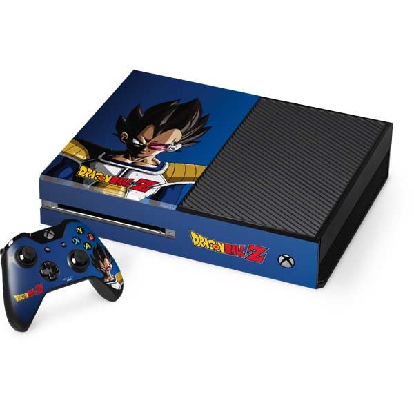 Skinit Decal Gaming Skin Compatible with Xbox One Console and Controller Bundle - Officially Licensed Dragon Ball Z Goku Kamehameha Blast Design