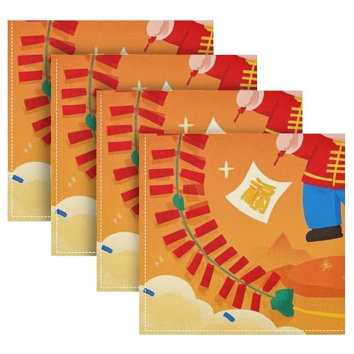 Servilletas de Tela Cuadradas 20 x 20 pulg Pack 4 miniatura 1