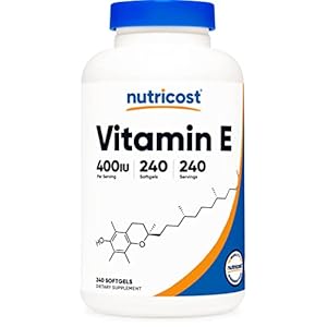 Nutricost Vitamin E 400 IU, 240 Softgel Capsules – Gluten Free, Non-GMO