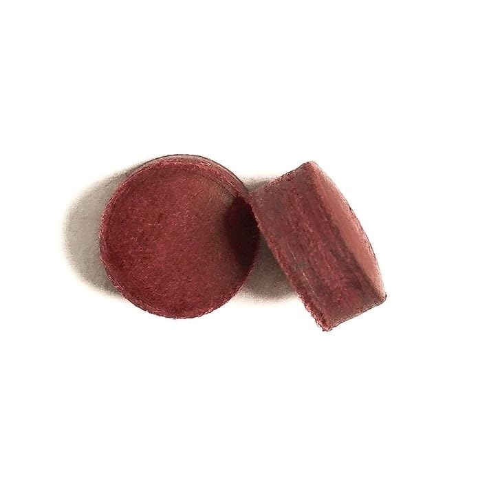 Super Pro Buffalo Hide Pool Cue Tips, Red and Brown, Medium-Hard, 14mm (Red, 50 Tips)