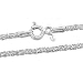 Produktbild Amberta 925 Sterlingsilber Damen-Halskette - Diamantiert - Weizenkette - Gedreht Fuchsschwanz - 1.8 mm Breite - Verschiedene Längen: 40 45 50 55 60 cm (45cm)