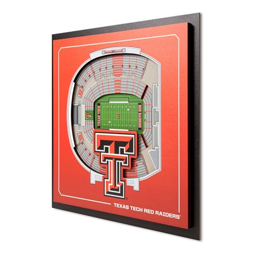 Image of YouTheFan Officially-licensed NCAA Stadium Series 3D Wall Art - multi-layer team stadium replica, detailed sports fan gift, indoor decor