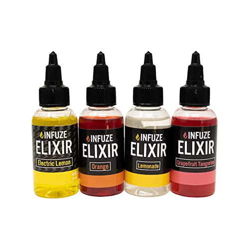Infuze Elixir-Citrus 4 Pack | Sugar Free Water Flavoring Drops | Calorie Free Water Enhancer Drops | Packed with Electrolytes and Vitamin B