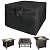 Fire Pit Cover Square- Heavy Duty Square Fire Pit Cover, Patio Fire Bowl Cover for Outdoor Waterproof Dustproof Windproof and Anti UV - 36 x 36 x24 inch