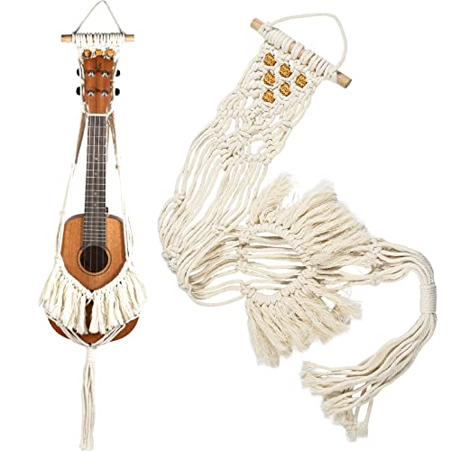 Ukulele colgador macramé soporte de pared soporte para ukelele soprano decoración de pared ukelele caso alternativo kit Cover