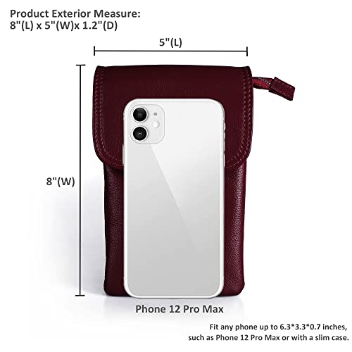 Image of befen Genuine Leather Small Crossbody Bags for Women Cell Phone Bag Cross Body Purses,Silver Zipper