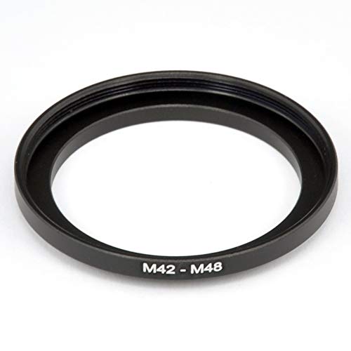 Anillo adaptador M42 a M48 de metal para telescopio y filtro de lente de 42 mm a 48 mm