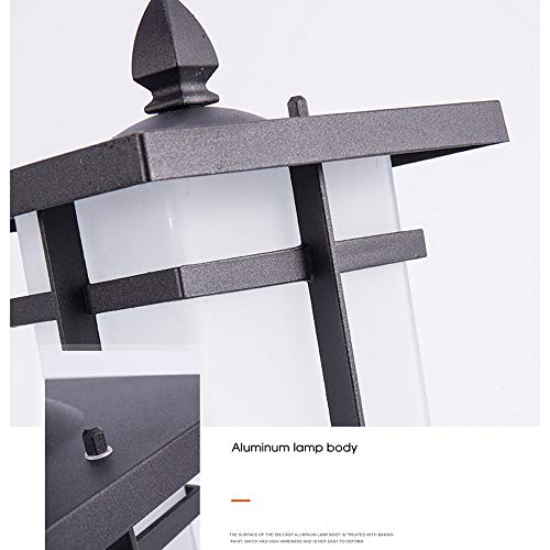 Lámpara de poste impermeable que protege y decora la entrada exterior de su hogar 6