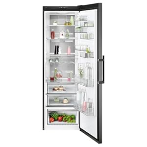 AEG ORK8M391DL 8000 Freistehender Kühlschrank - 389L,1860mm,360° Cooling,LED-Beleuchtung,Inv... Kompressor,CustomFlex Türfächer,ExtraChill Schublade,QuickDoor,Schwarz Edelstahl