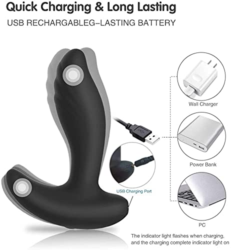 Masajeador de próstata con 2 potentes motores recargable e impermeable 2